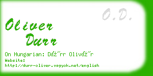 oliver durr business card